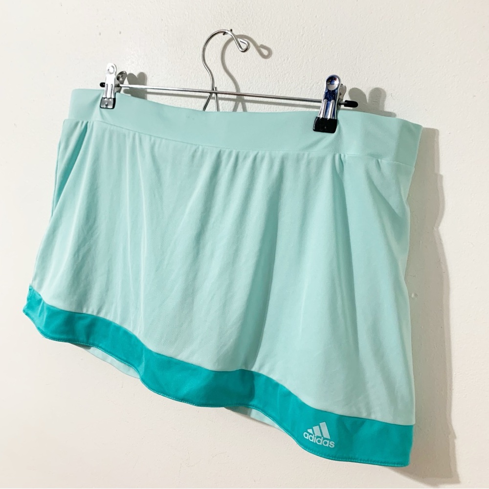 adidas Climalite Athletic Tennis Running Skirt Contrasting Band Shorts Lining - Picture 2 of 11